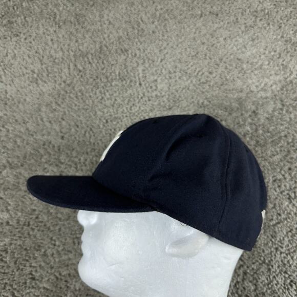 VTG New York Yankees New Era Hat Mens 7 1/2 Blue Fitted Baseball Cap 00s USA - Picture 4 of 11